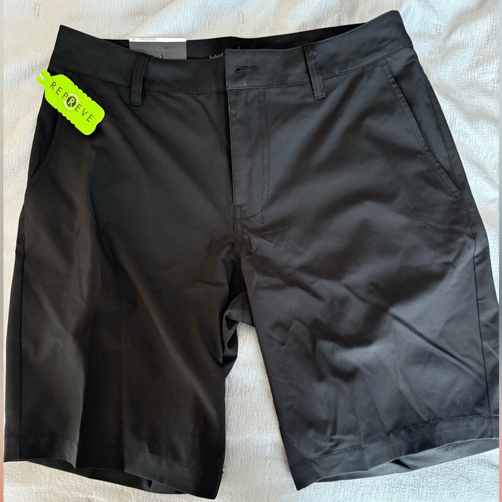 RSQ Men's Charcoal Flat Front Hybrid Shorts